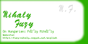 mihaly fuzy business card